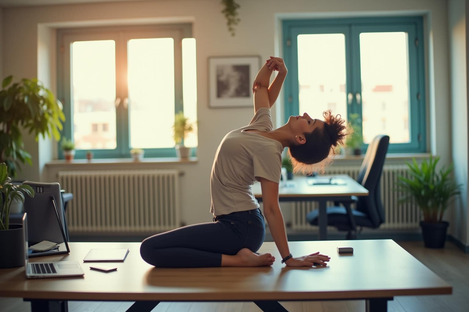 Yoga im Alltag bei sitzender Tätigkeit