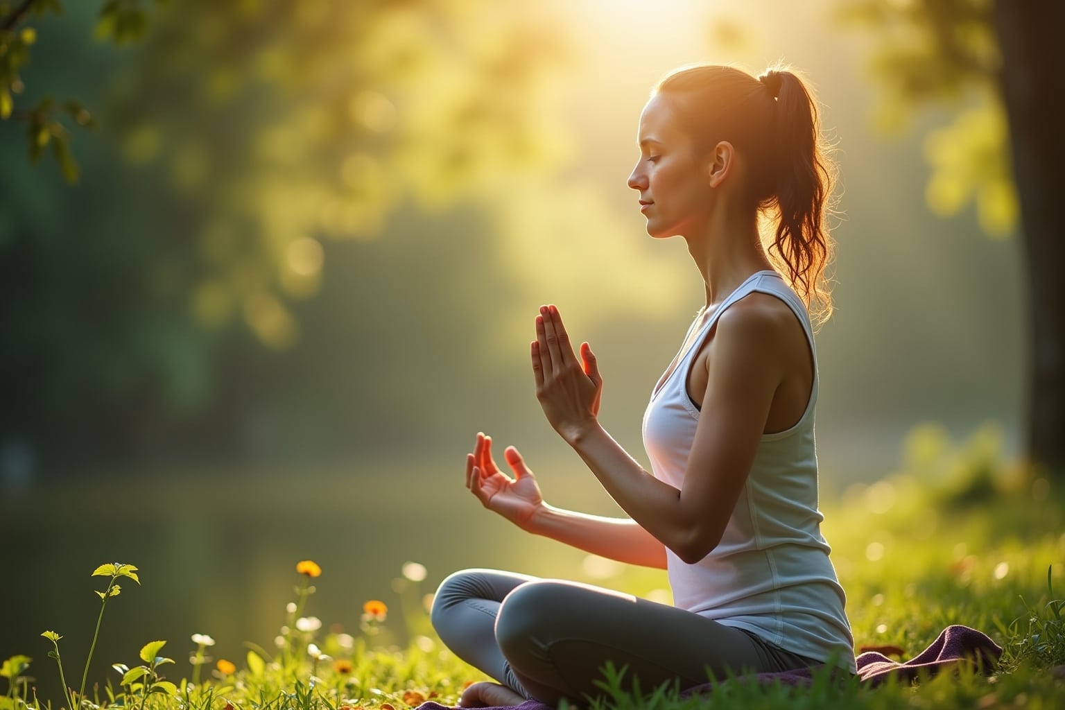 Yoga Atemübungen für Stressabbau
