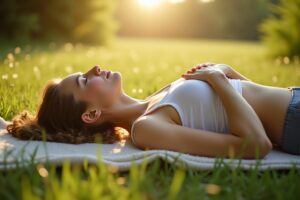Entspannende Yoga Atemübungen im Liegen